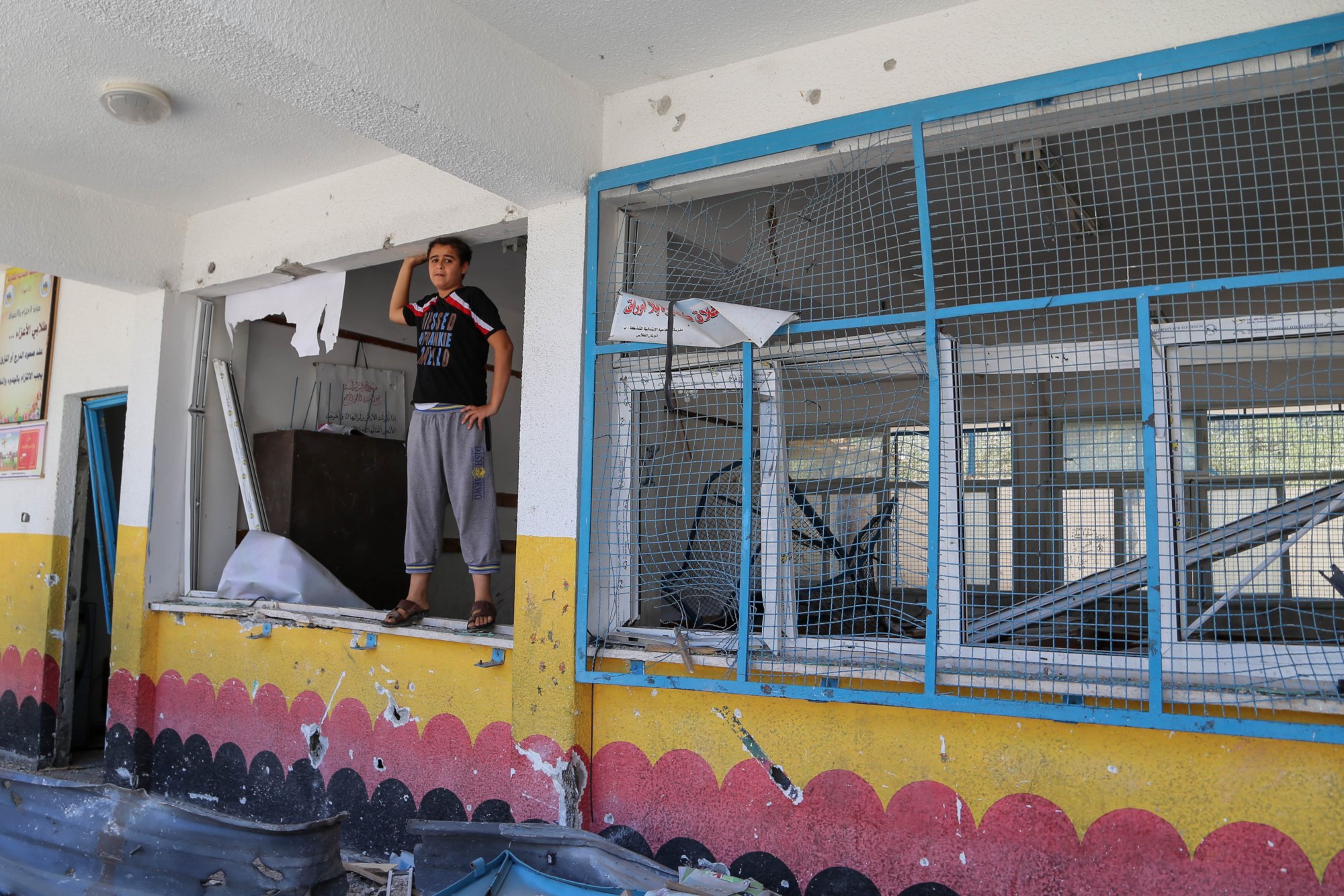 More than 50 educational facilities in Gaza were damaged in the May bombardment (MEE/Mohammed al-Hajjar)