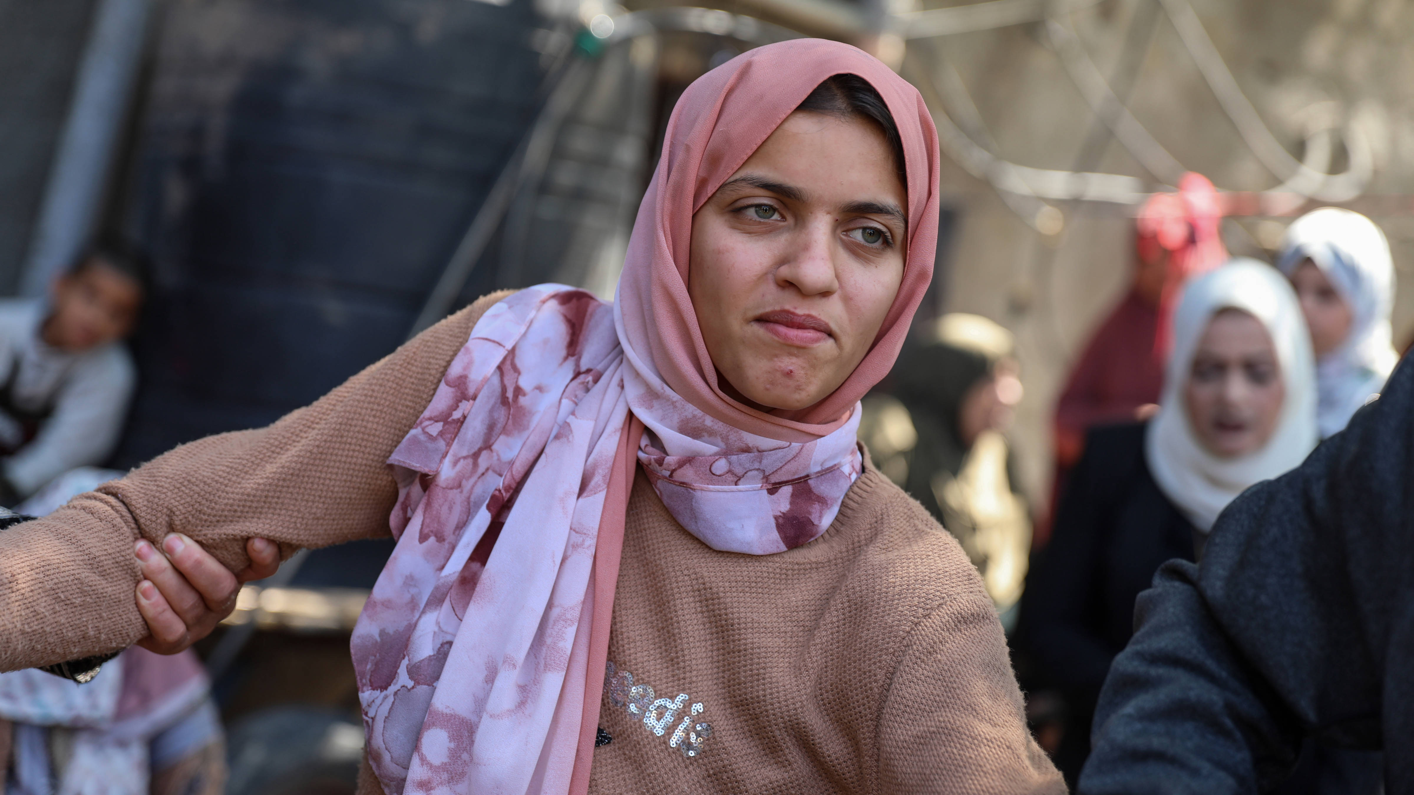 Ayat Nabhan's home in Gaza was destroyed in Israeli air strike (Muhammed Hajjar/MEE)