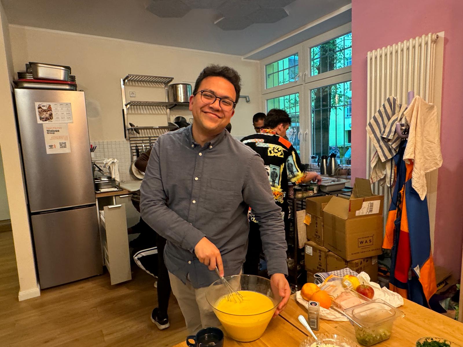 Australian-Malaysian Nigel Menezes, 28, is a regular volunteer cook at the Open Kitchen (Nuran Gunduz)