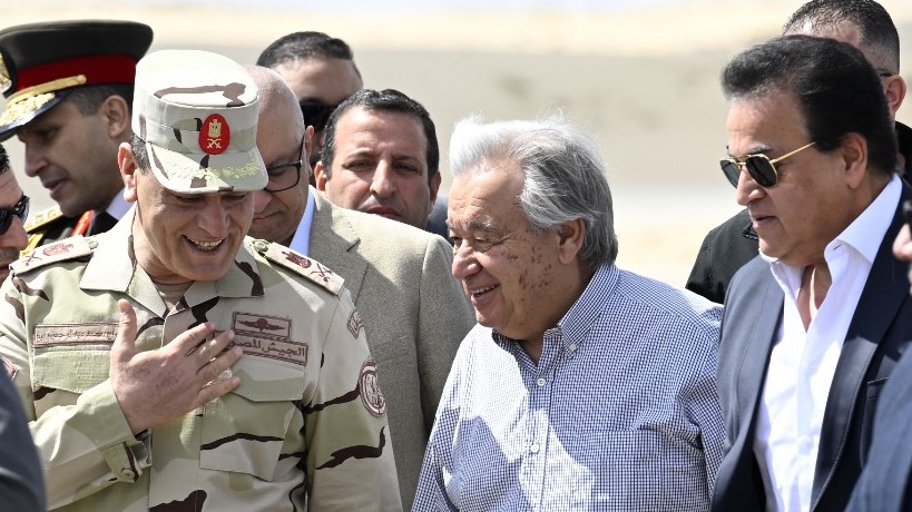 Antonio Guterres El Arish airport North Sinai