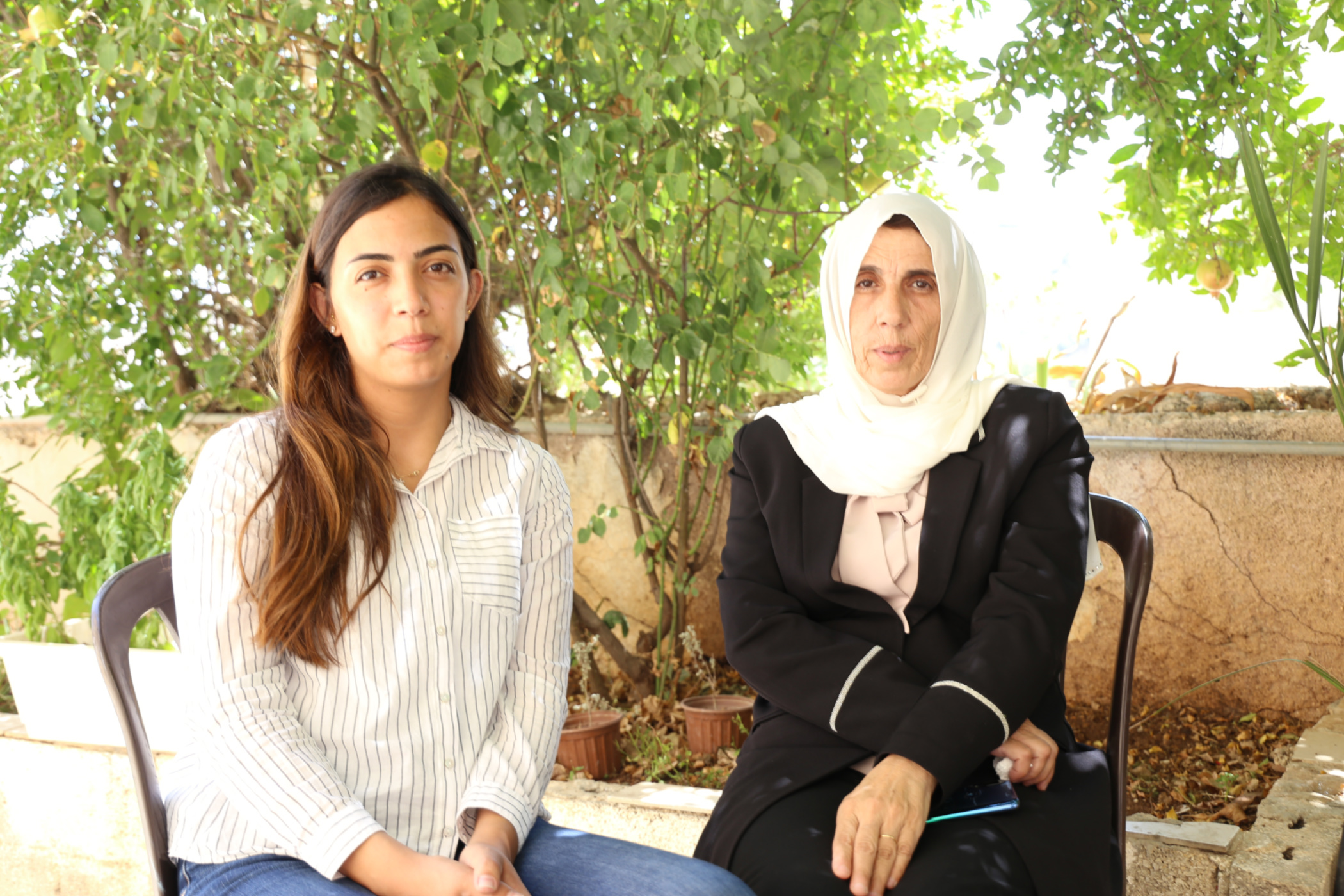 Ahmed Erekat's mother and sister