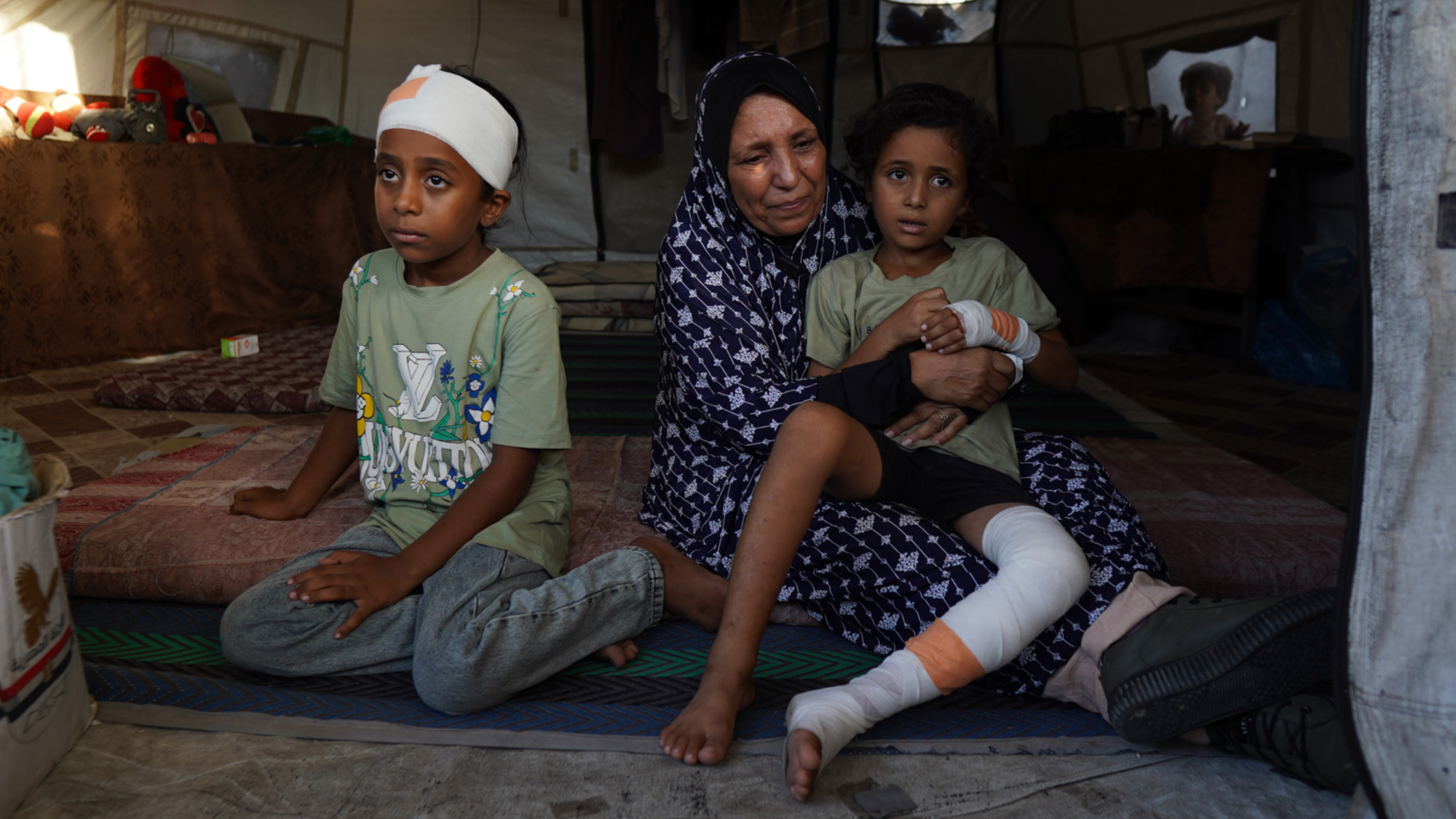 Ferial suffered a head injury during the collapse, while Abdulrahman sustained injuries to his arm and leg (Hani Abu Rezeq/MEE)
