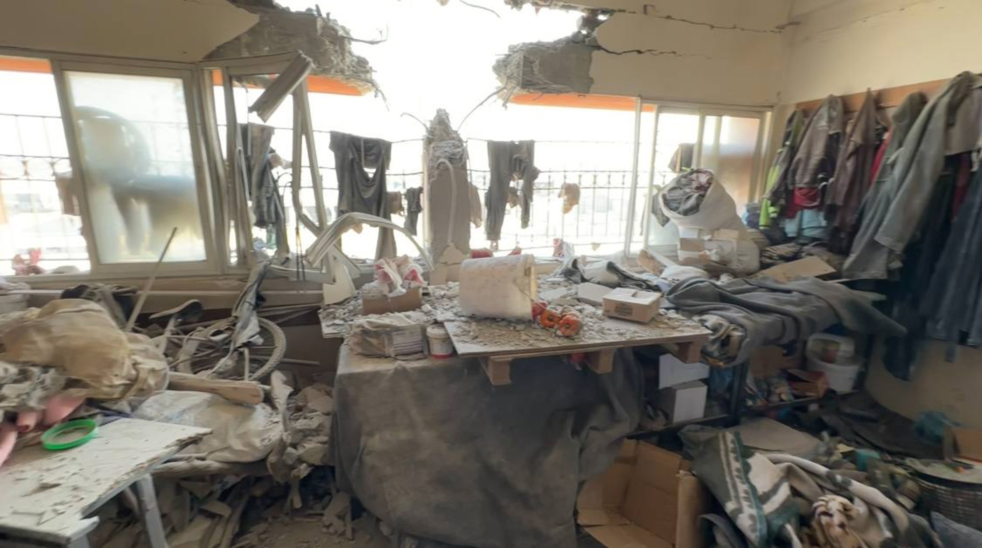 Aftermath of an Israeli strike that hit a school in Deir al-Balah in the central Gaza Strip 31 December 2023 (Mohammed al-Homs/MEE) 