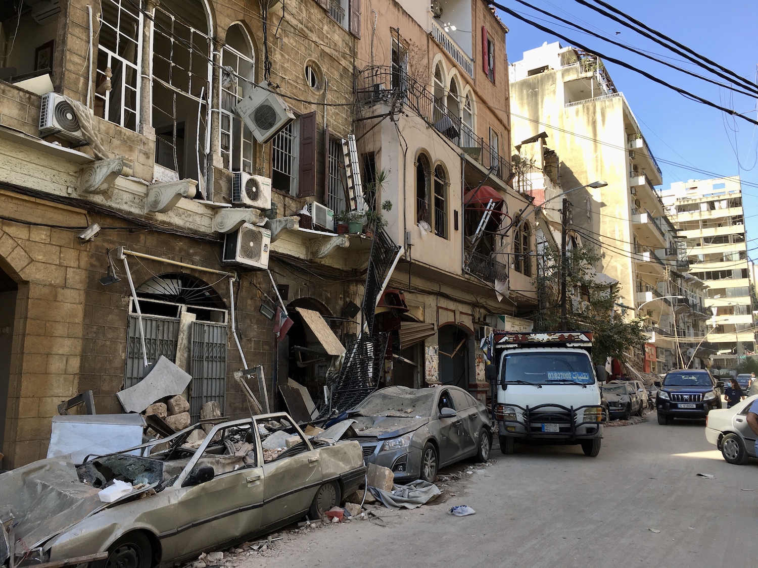 Beirut explosion Gemmayze