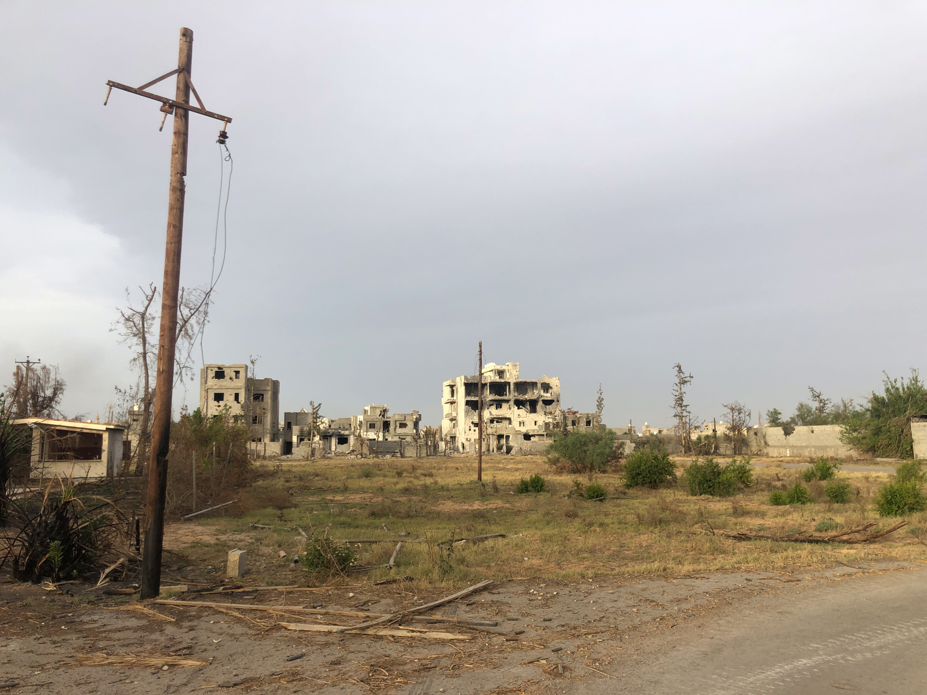 Destruction south of Tripoli, Libya
