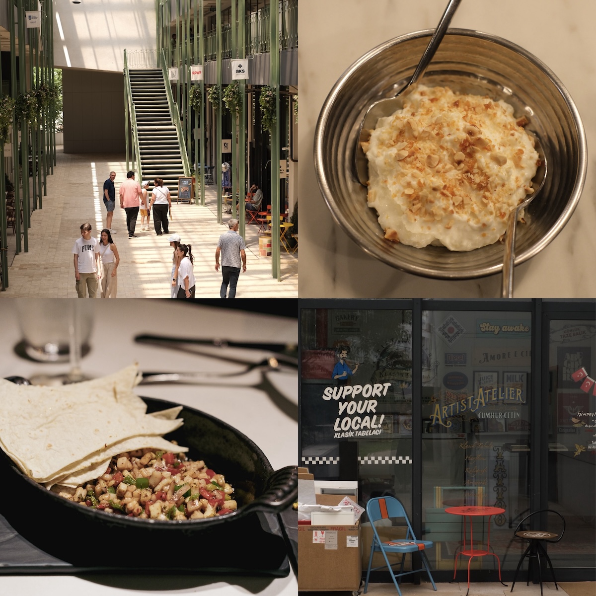 Esat Hal hosts many quality restaurants, cafés, boutique stores, and civic initiatives. (Courtesy of Yağmur Çoban and Fikret Can Kuşadalı)