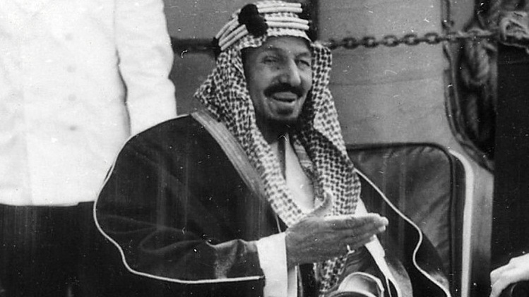 Ibn Saud, the first king of Saudi Arabia, pictured in 1945. (Wikimedia Commons)