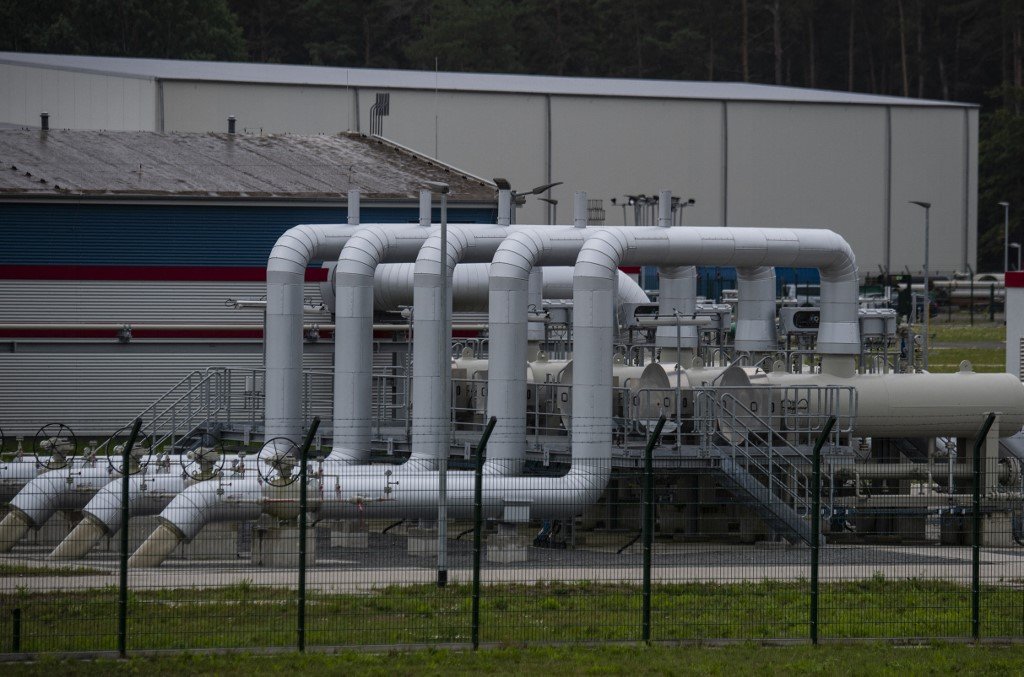 Infrastructures du pipeline Nord Stream 2, photographié en septembre&nbsp;2021 (AFP)