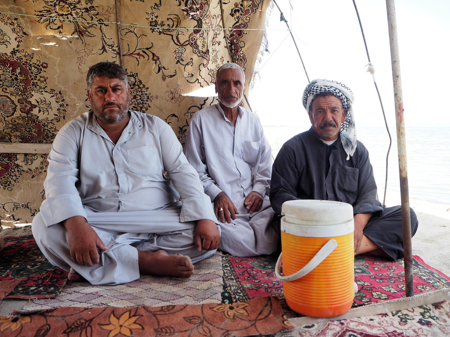 Iraq Lake Milh fishermen