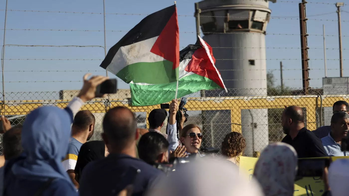 israel ofer prison protest ramallah