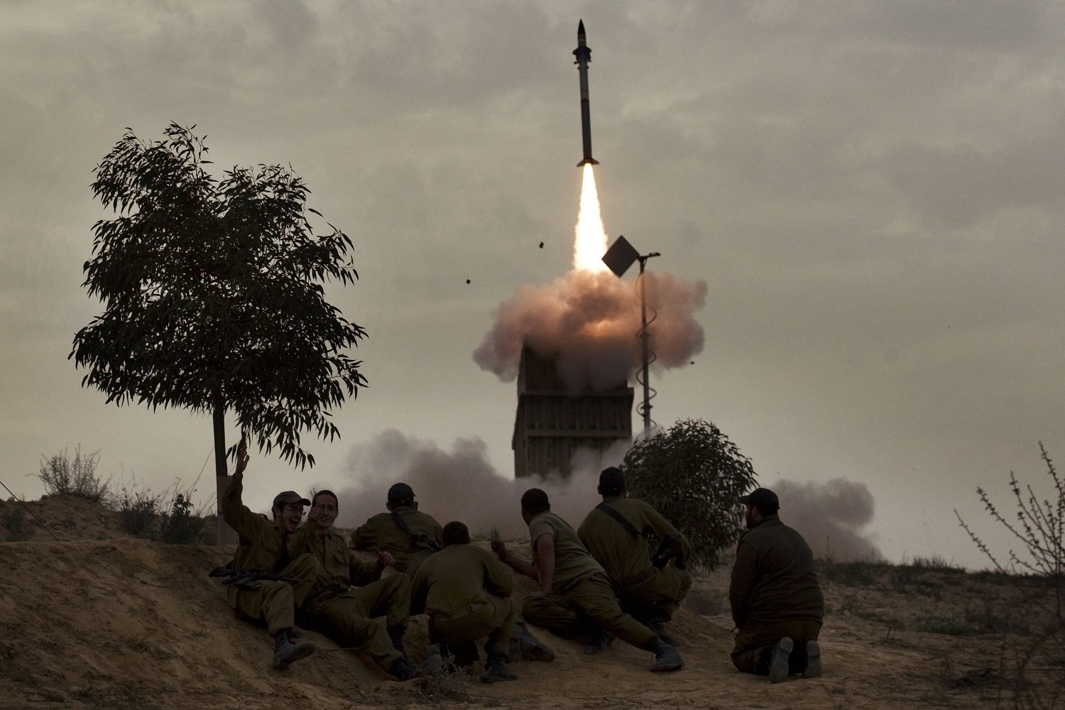 Lancement d’un missile par le Dôme de fer, en&nbsp;2012 (AFP)