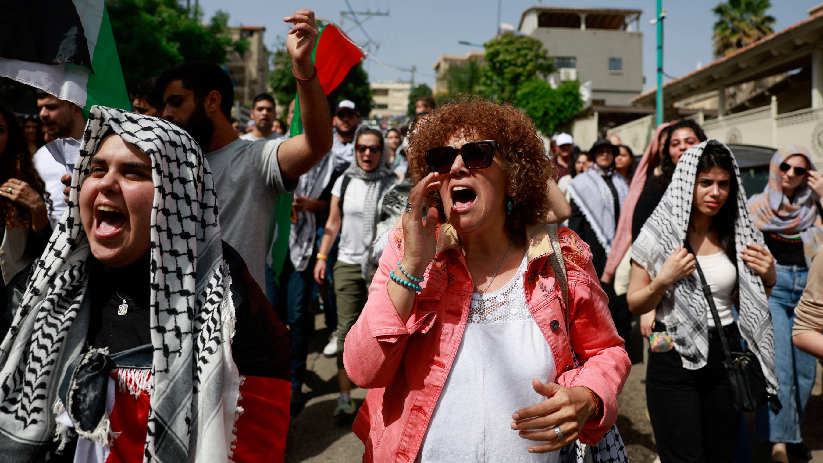People take part in a Land Day rally in Deir Hanna, in the Galilee region, Israel, 30 March 2024 (Reuters)