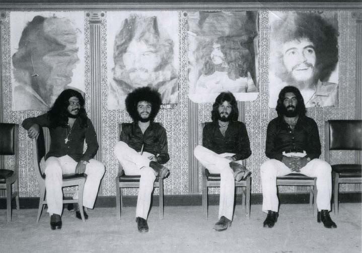 Lebanese-Armenian band The News. Lebanese-Armenian band The News who toured across Europe in the 1970s and had a contract with EMI (Credit: Hrach Kalsahakian)