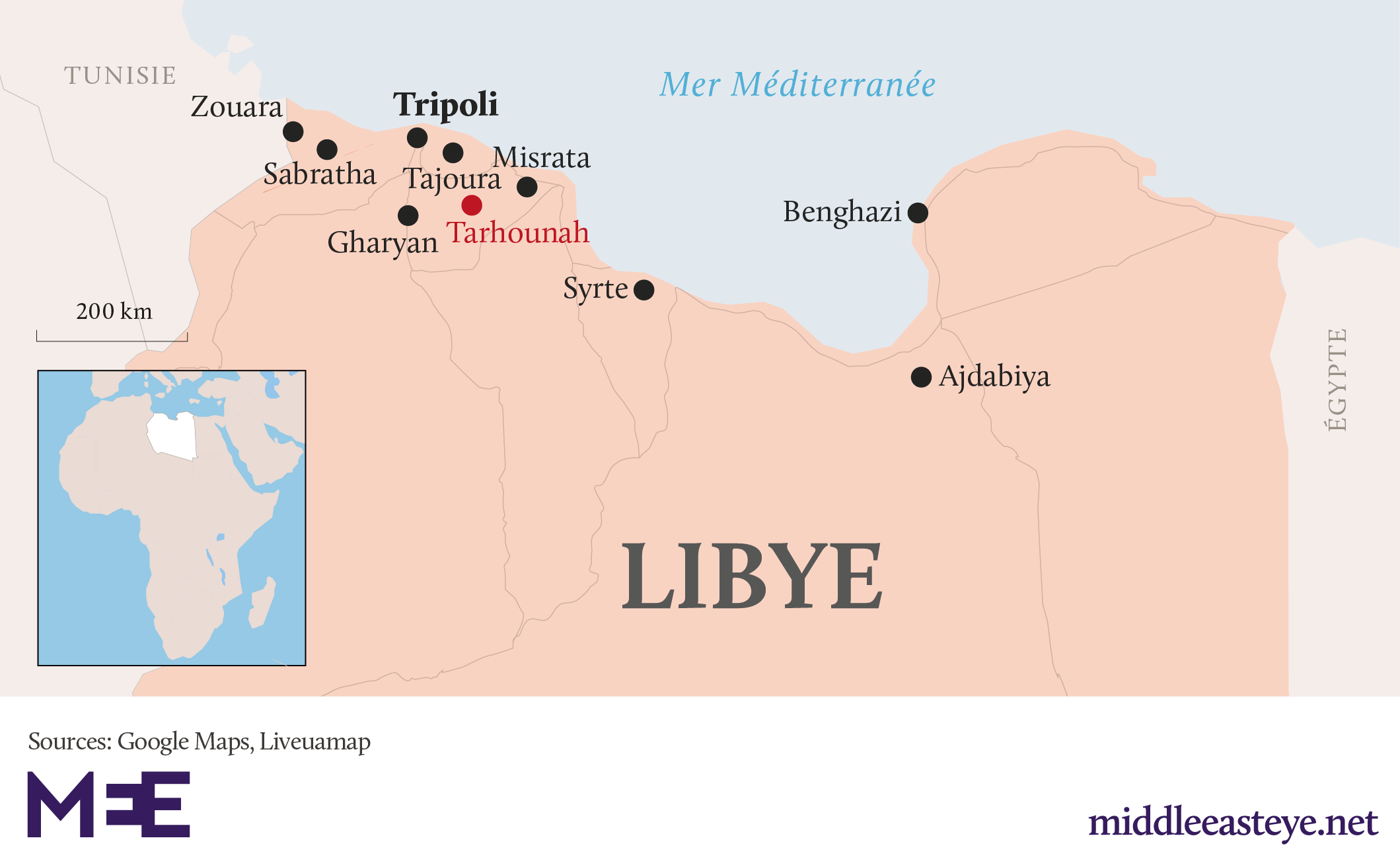 Carte de la Libye