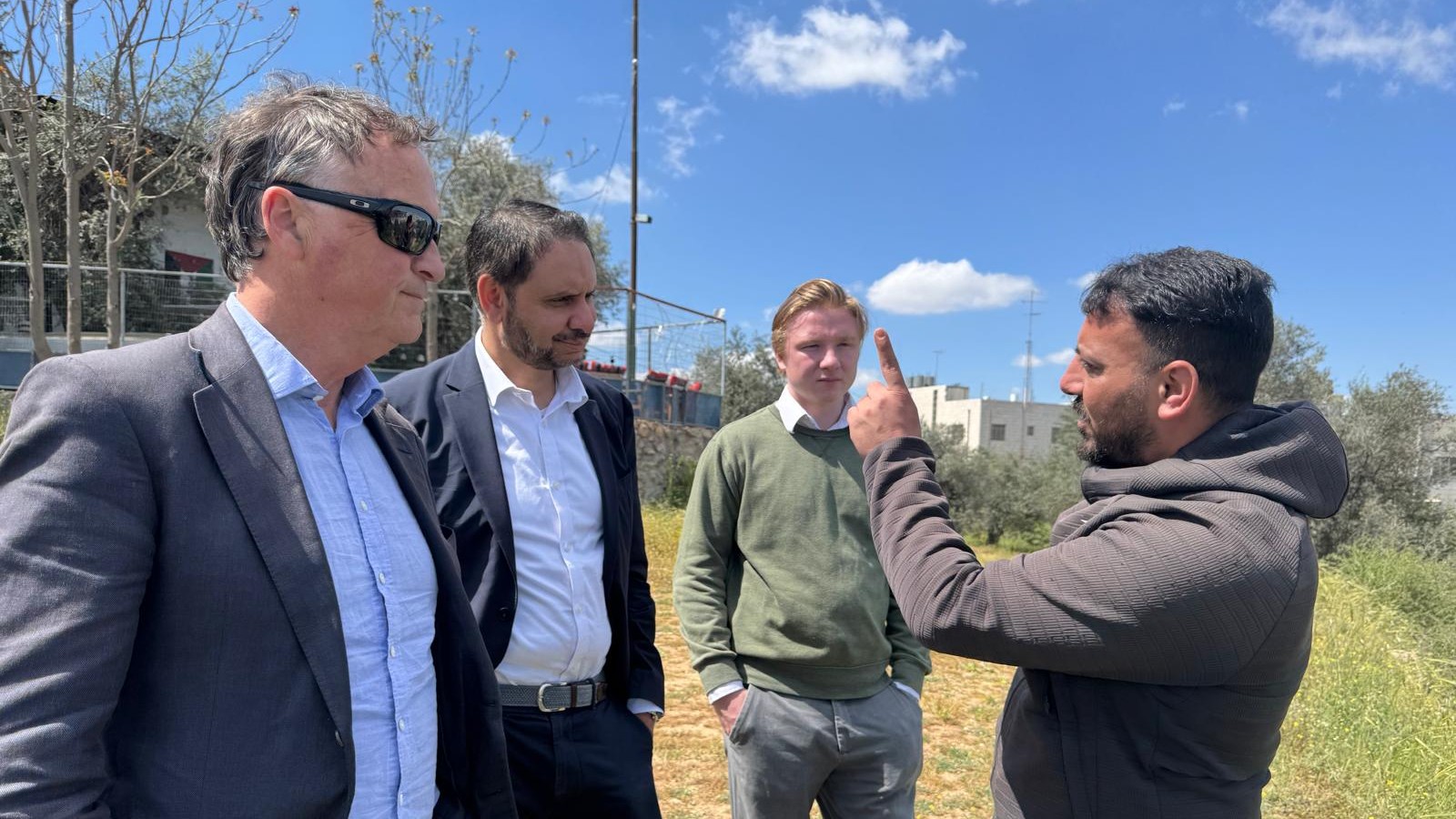 British MP Shockat Adam and MP Andrew George during a visit to the Occupied West Bank in April 2025 (Supplied)