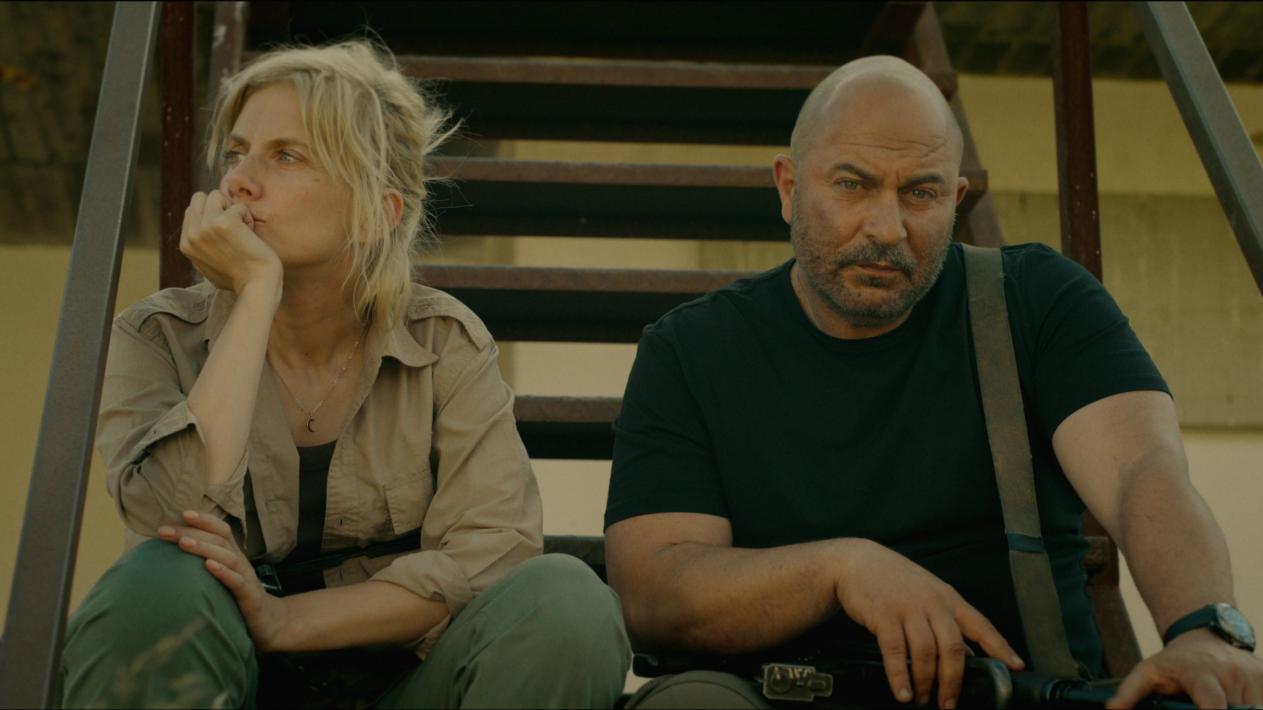 Melanie Laurent as Anne Aubert and Lior Raz as Doron Kavillio (Courtesy of Netflix)