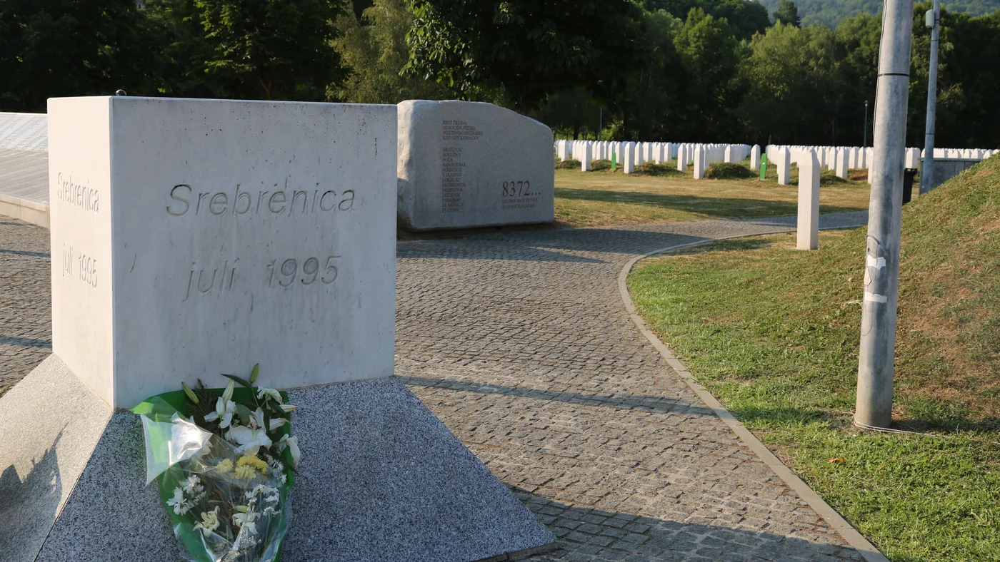 The Srebrenica memorial centre in Potocari, Bosnia Herzegovina (MEE/Mersiha Gadzo)