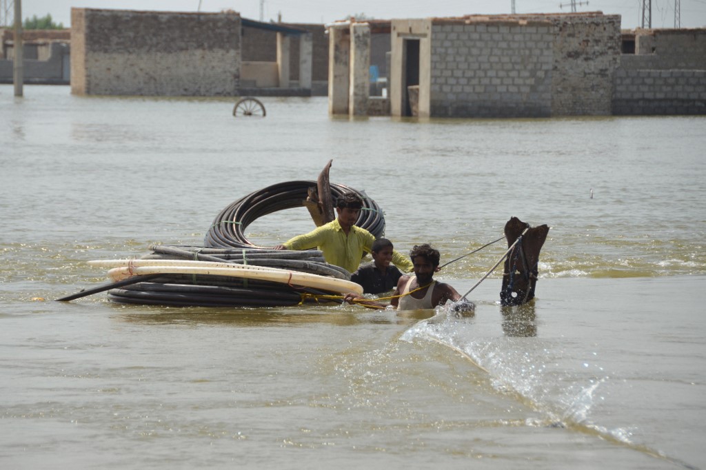 More than 33 million people in Pakistan were affected by this summer's flooding, brought on by record monsoon rains that swamped a third of the country, causing at least 1,300 deaths (AFP)