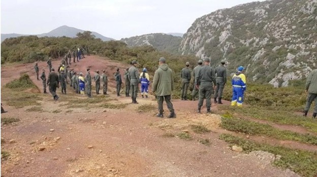 Moroccan security forces forcibly clear a migrant camp in April 2026 (courtesy of Border Resistance)
