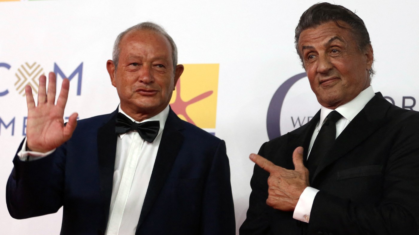 Naguib Sawiris and Sylvester Stallone