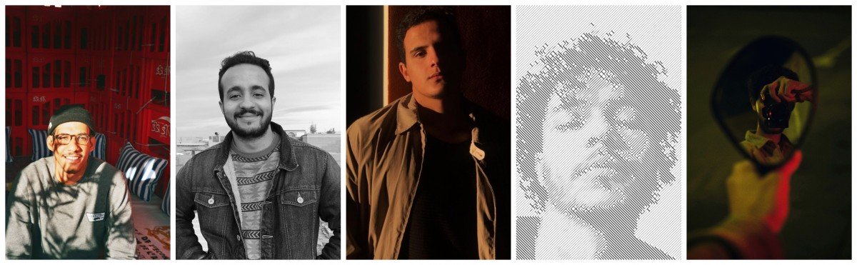 De gauche à droite&nbsp;: Yassine Sellame, Rida Tabit, Mehdi Aït El Mallali, Hour Brahim, Marouane Beslem (Avec l’aimable autorisation des artistes)