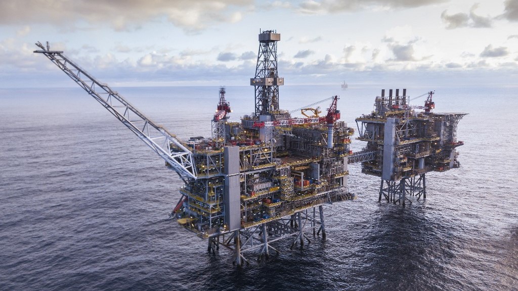 A handout picture taken on March 9, 2018, released by BP and received in London on November 22, 2018, shows an oil platform in the Clair Ridge oilfield in the North Sea (AFP)