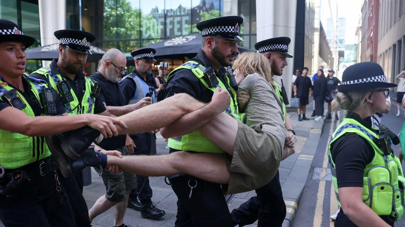 More than 200 people have been arrested for alleged endorsement or support of Palestine Action since the ban (Reuters)