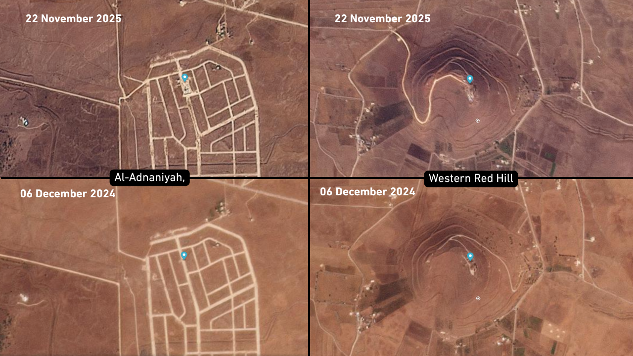 Satellite images illustrate Israeli advances in Syria one year after the fall of Assad (Sijil Centre)