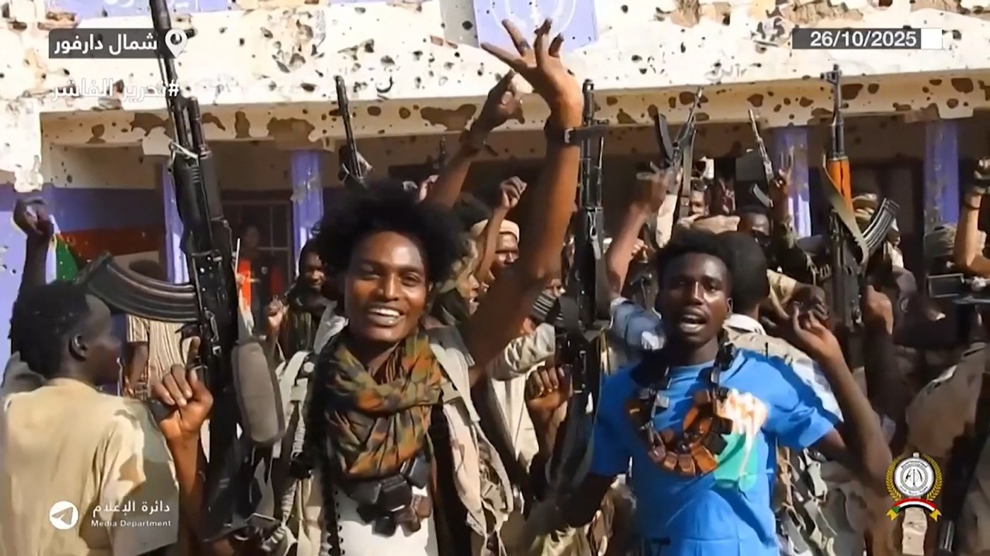 RSF fighters in El-Fasher