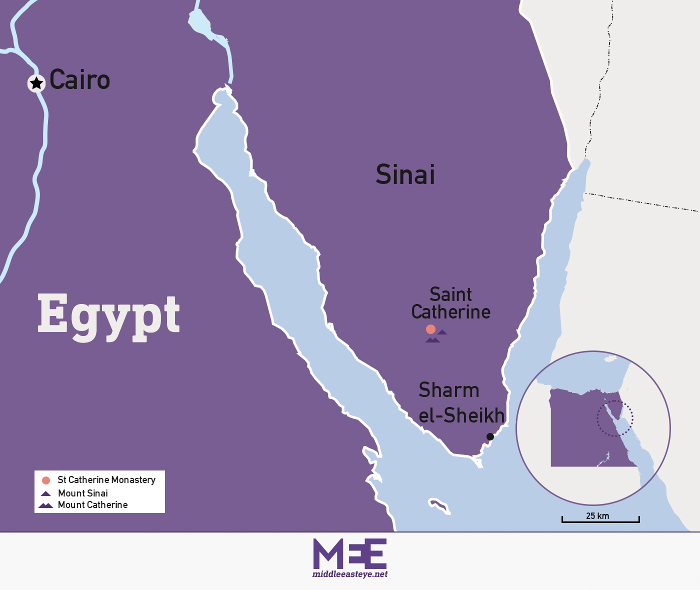 sinai map saint catherine