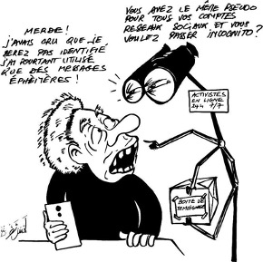 Caricature de L’Mcertif réalisée le 9 janvier 2022