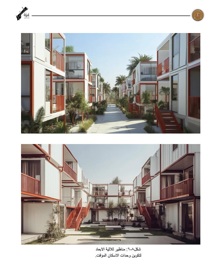Prefab houses Gaza plan