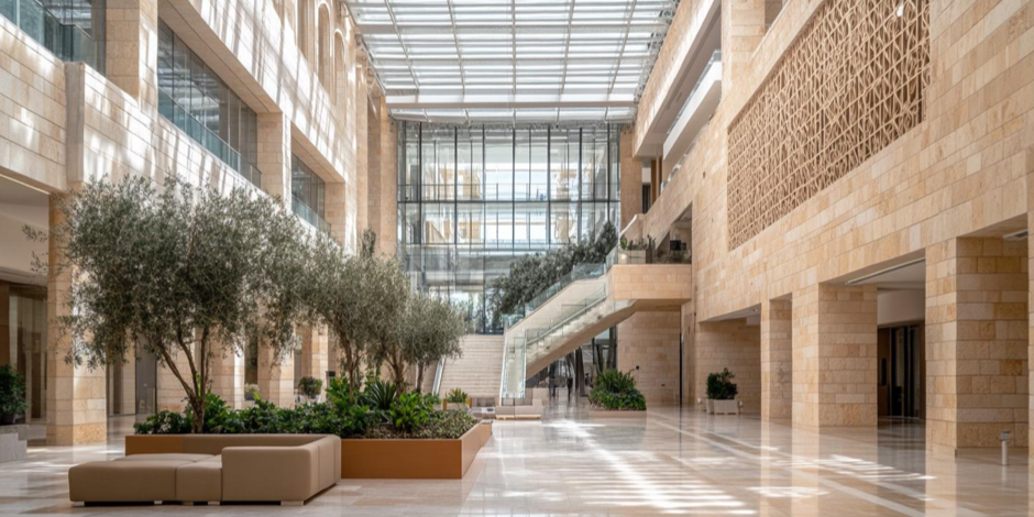 Interior of a Gaza government building according to Egypt's plan (Screengrab)