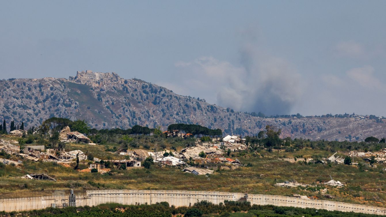 Smoke rises from Israeli bombardment near Beaufort Castle in southern Lebanon, seen from Upper Galilee in northern Israel, 8 June 2026 (Jalaa Marey/AFP)