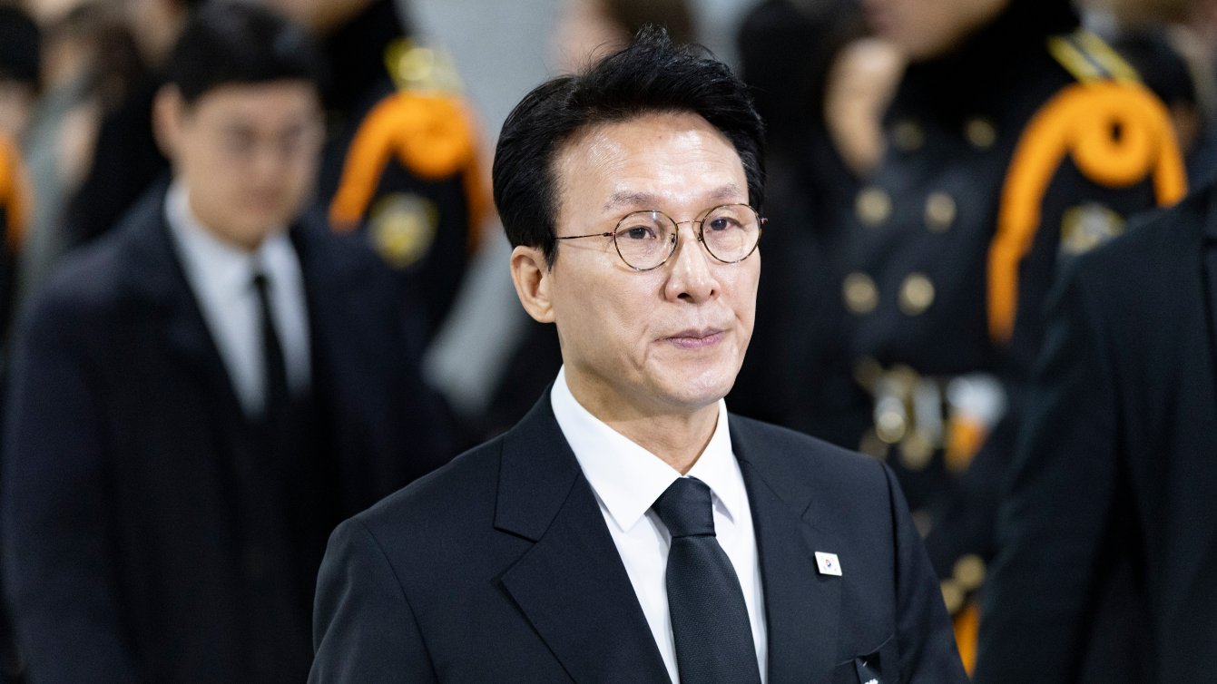 South Korean Prime Minister Kim Min-seok arrives at the National Assembly Members' Hall in Seoul, South Korea, on January 31, 2026