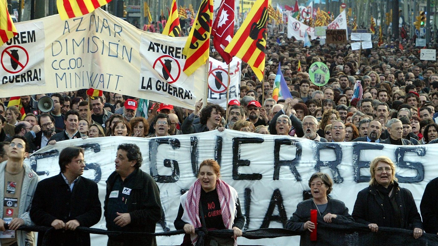 Seville against Iraq war protest