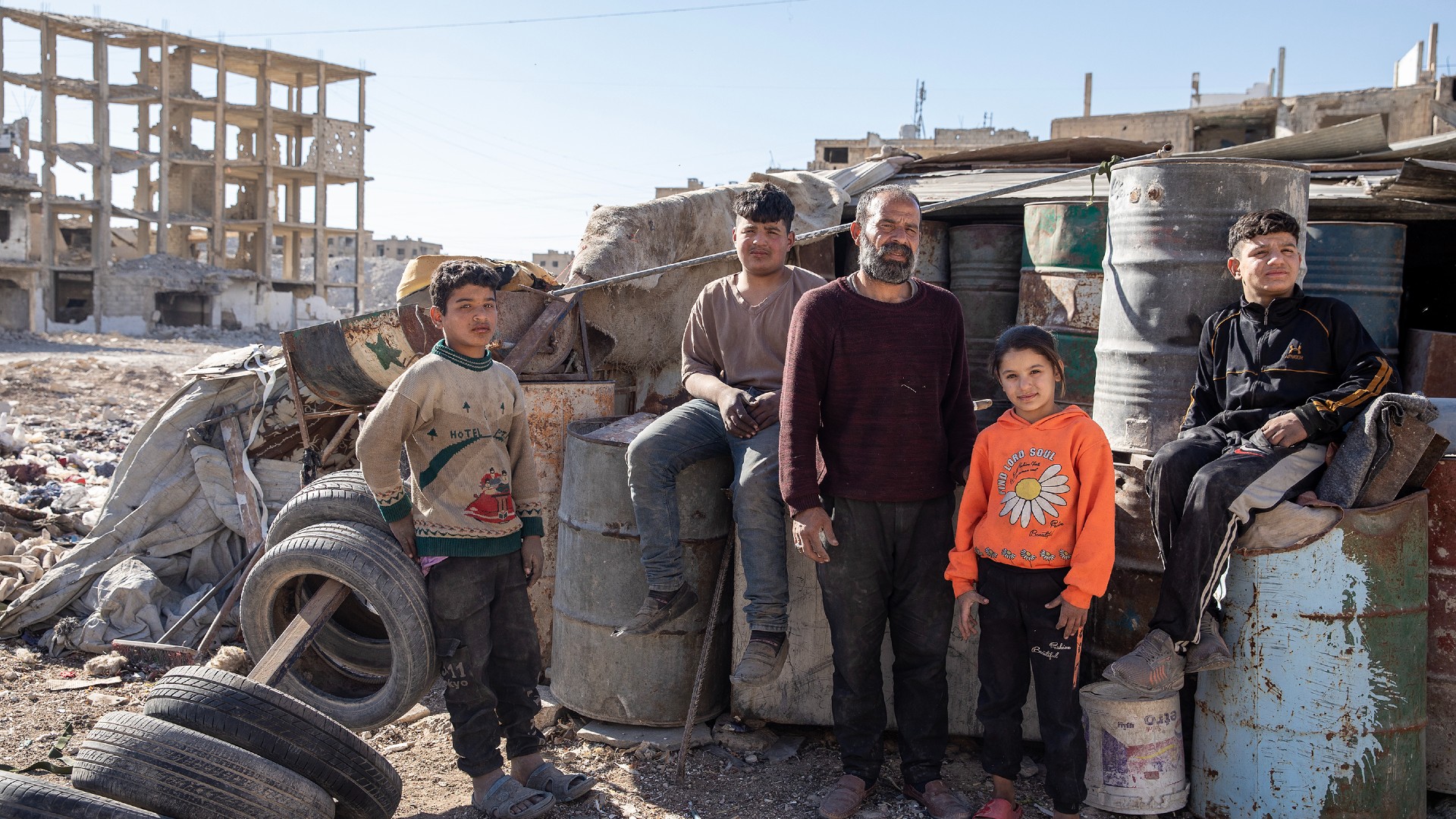 Abdul-Rahman Saud and his family