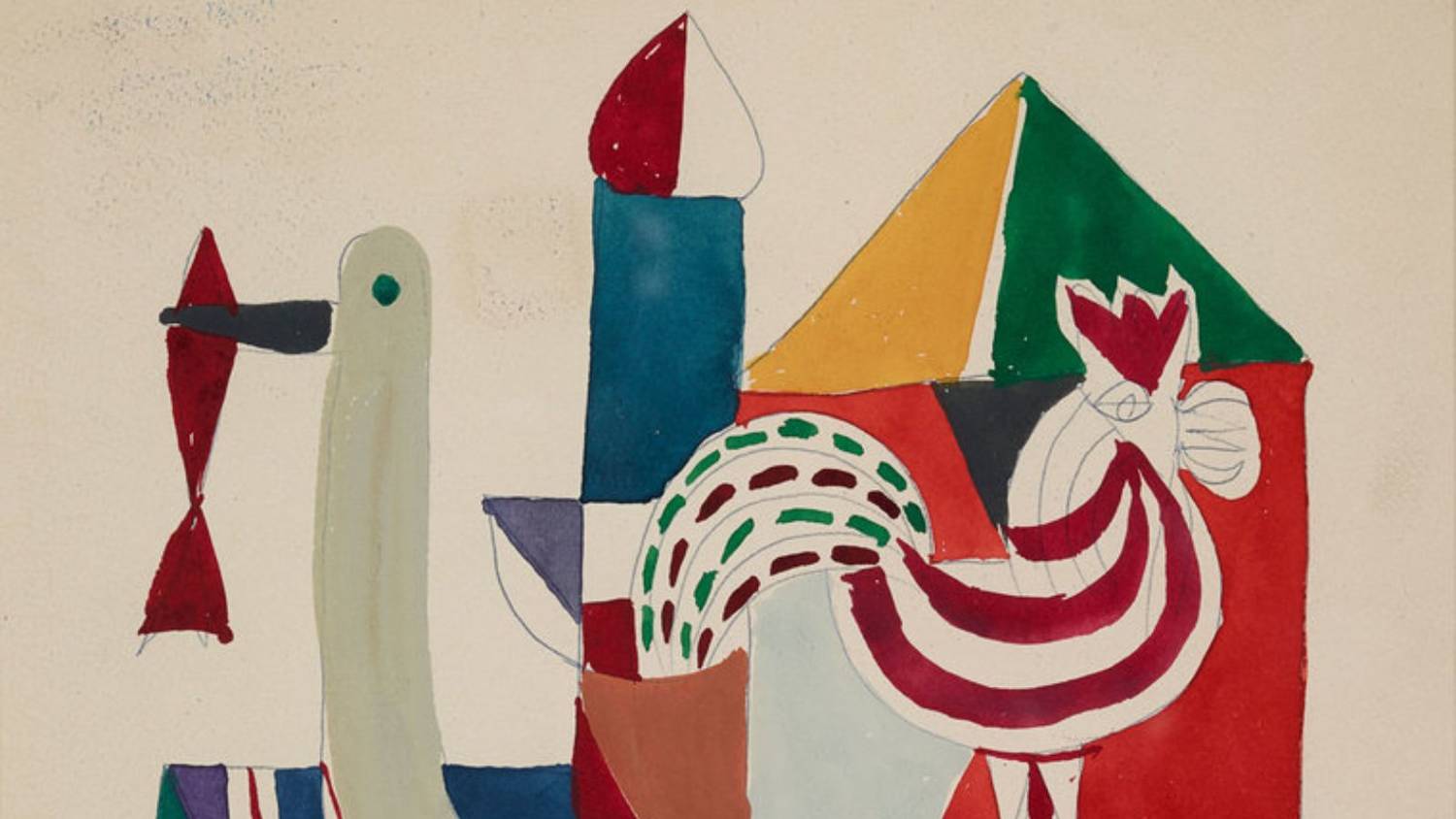 Shakir Hassan Al Said, was part of a group of Iraqi artists who co-founded the Art Friends Society in Baghdad in 1941, seen above, part of his 1957 artwork The Devil and the Dagger (Public domain)