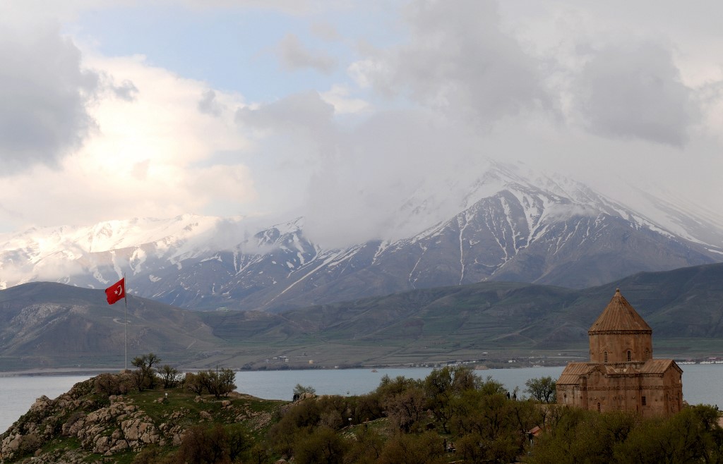 The city of Van, on Lake Van, eastern Turkey (AFP)