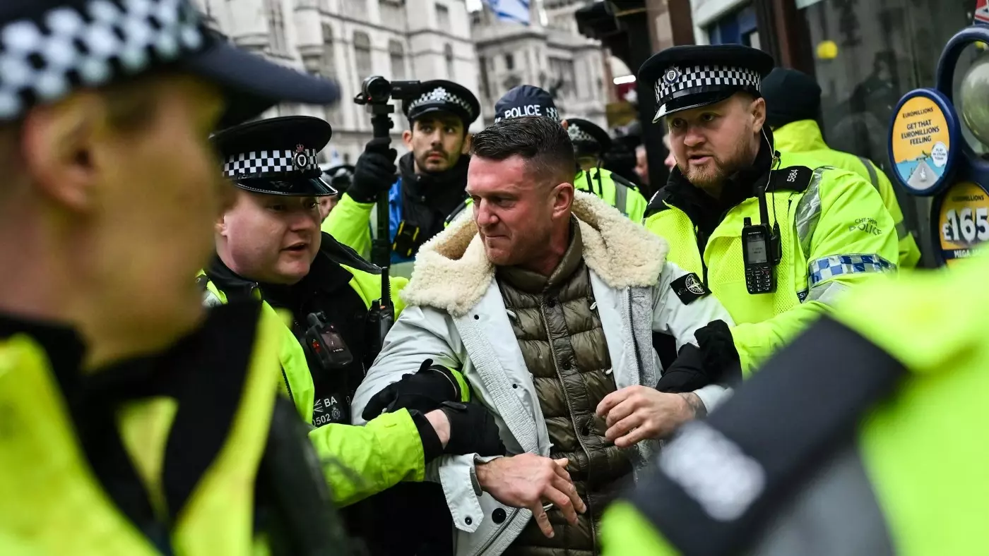 Tommy Robinson pro Israel demonstration