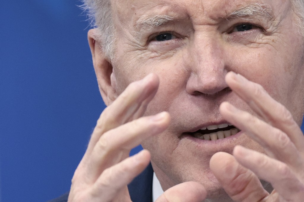 Joe Biden speaks at the White House.