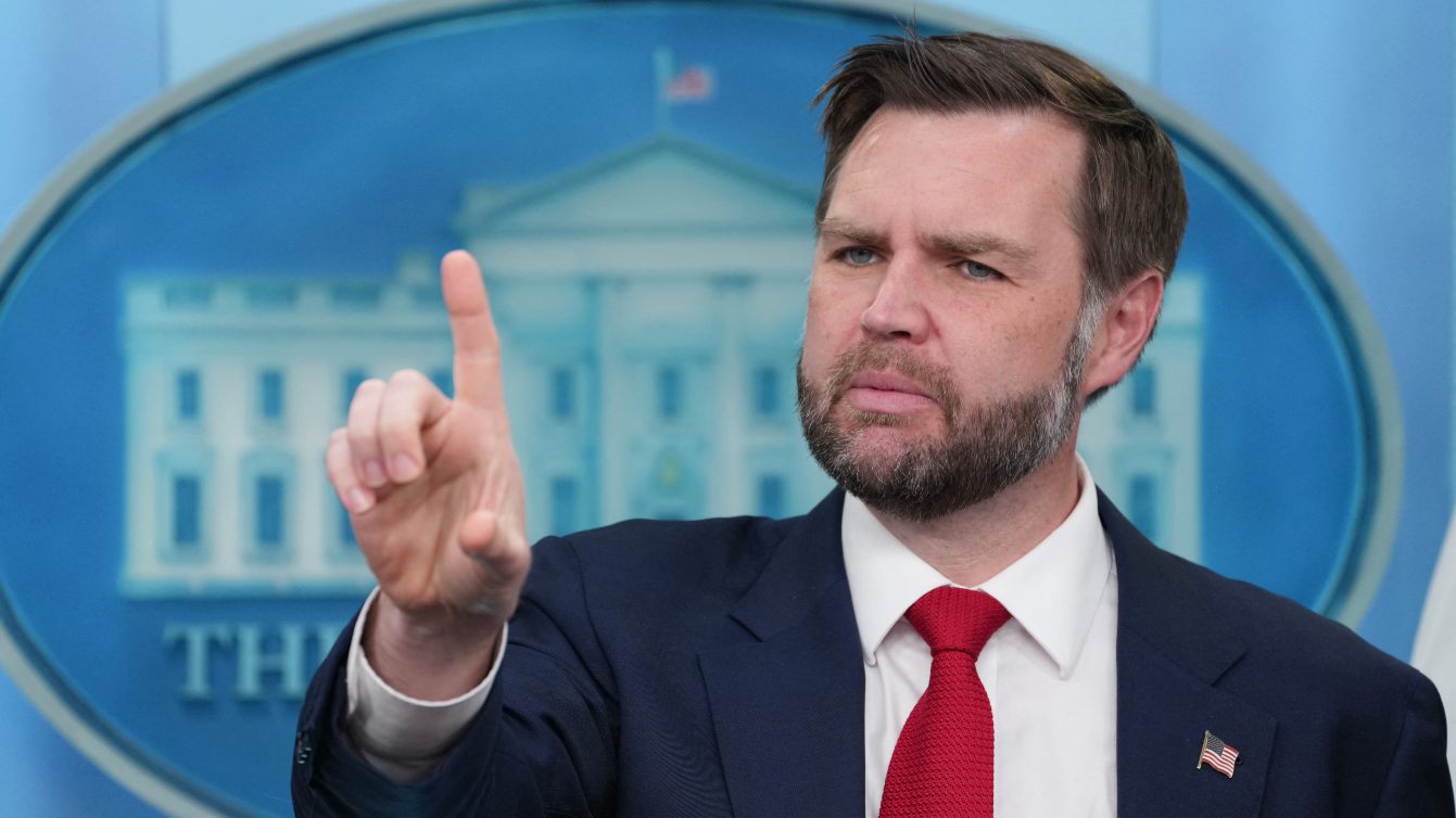 US Vice President JD Vance speaks during a press briefing in the Brady Briefing Room at the White House in Washington, DC, 18 June 2026 (Ken Cedeno/AFP)