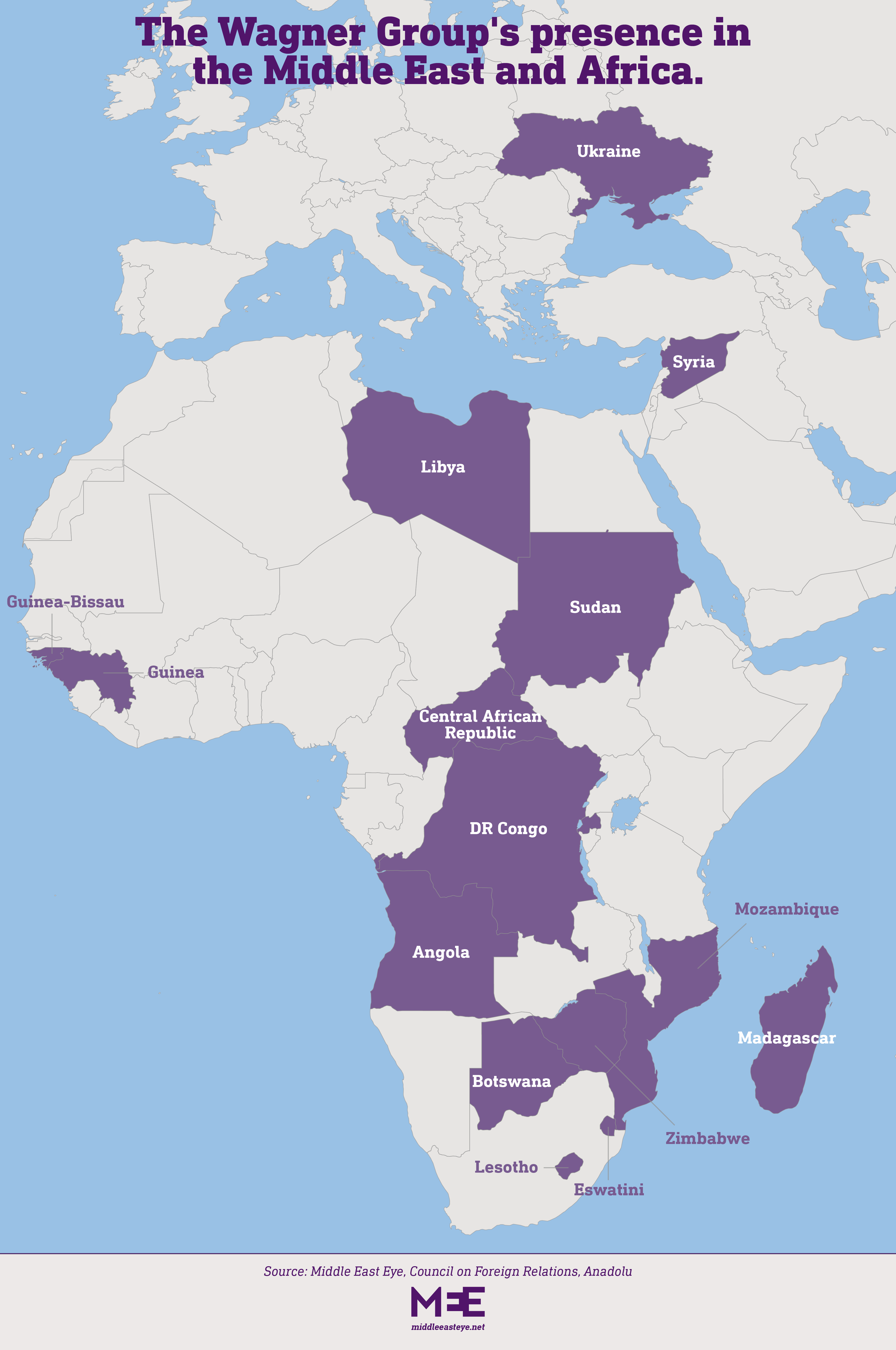 wagner presence middle east africa