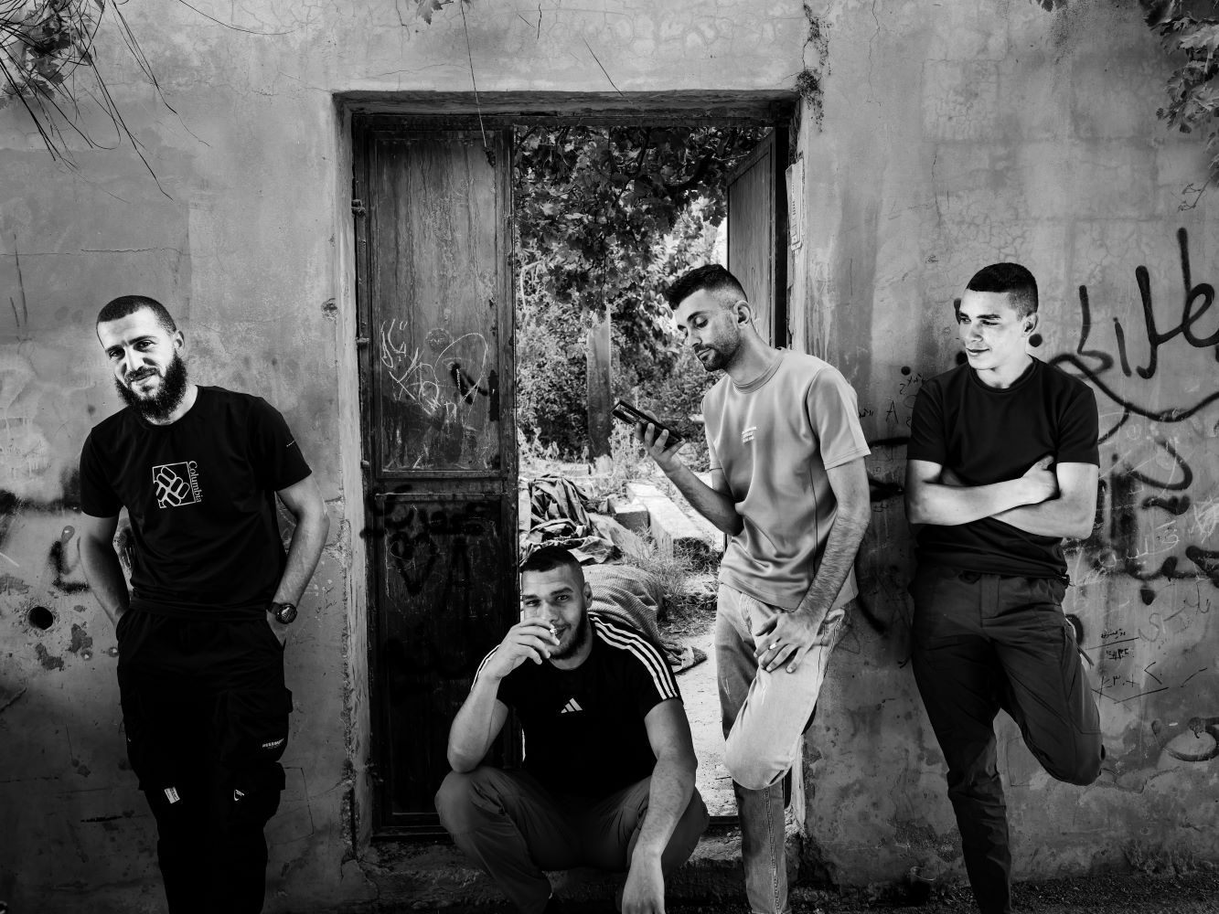 Yassine (left), Ahmad (right). 3 days later they were murdered by an Israeli drone strike. Jenin Refugee camp, Palestine, 2024 © Sakir Khader / Magnum Photos.