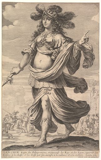 Zenobia expanded her empire after her husband's death taking Egypt and parts of Asia Minor - seen here in an illustration by Pierre Le Moyne's 'La Gallerie des femmes fortes' circa 1647 (CC/Metropolitan Museum of Art)