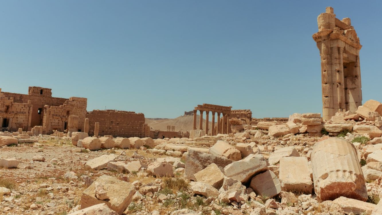 The remains of the Temple of Bel in Palmyra, Syria, destroyed by ISIS in 2015.