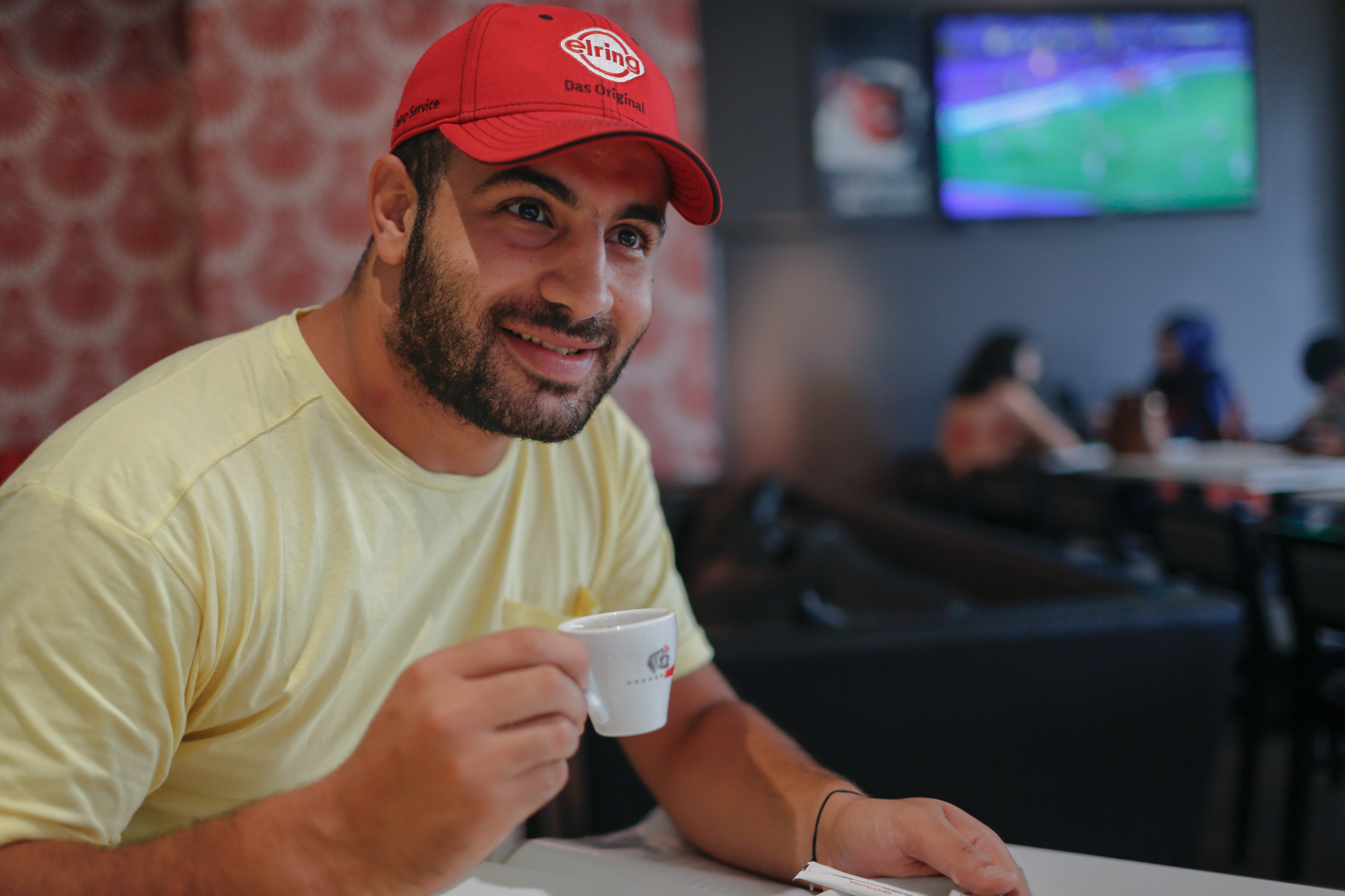 Algerian medical student Mohammed Dhebli predicts Algeria to win 2-0 (MEE/Maya Hautefeuille)