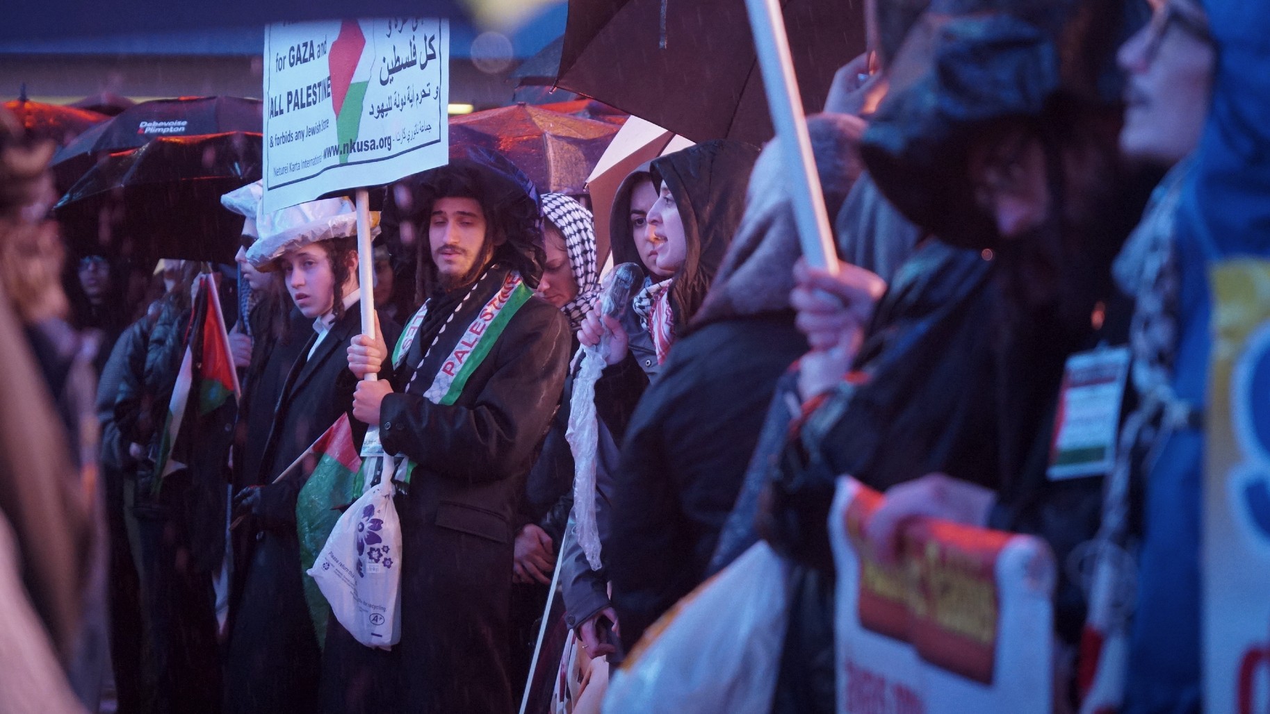 Aaron Bushnell vigil in NYC on 27 February 2024 (MEE/Azad Essa)