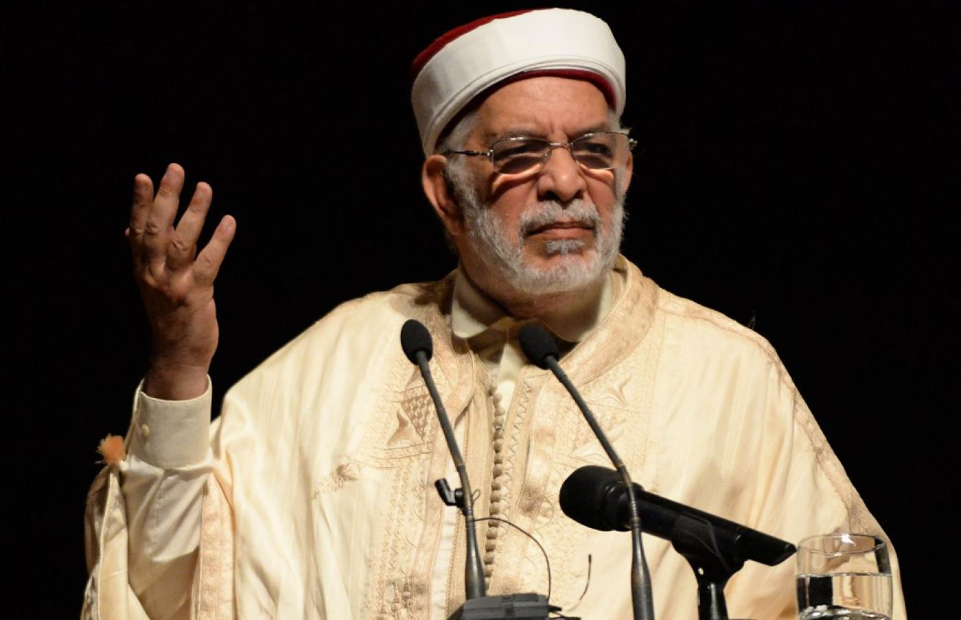 Abdelffatah Mourou, candidat du parti Ennahdha à l’élection présidentielle anticipée du 15 septembre (AFP)