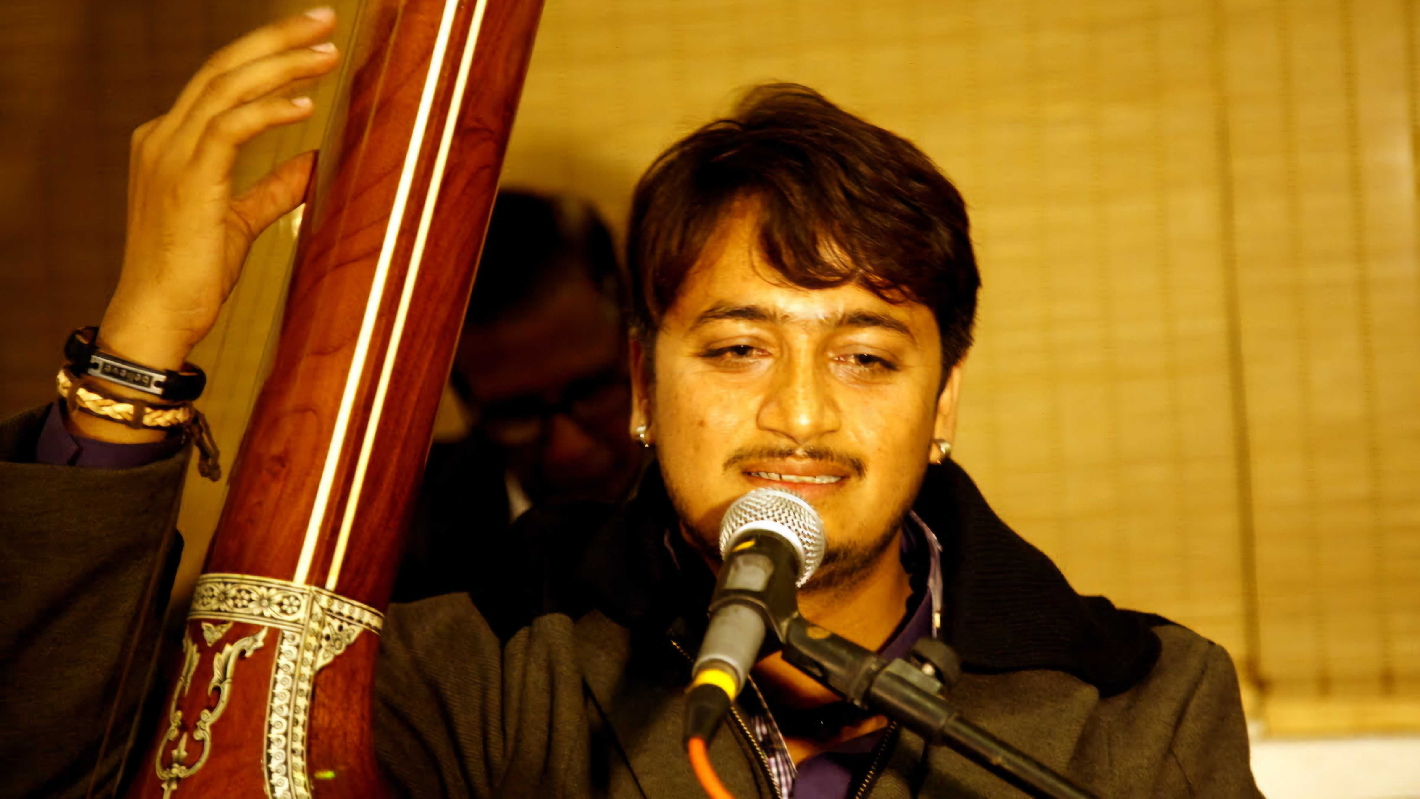 Classical musician Ahmad Raza at Hast o Neest in Lahore.